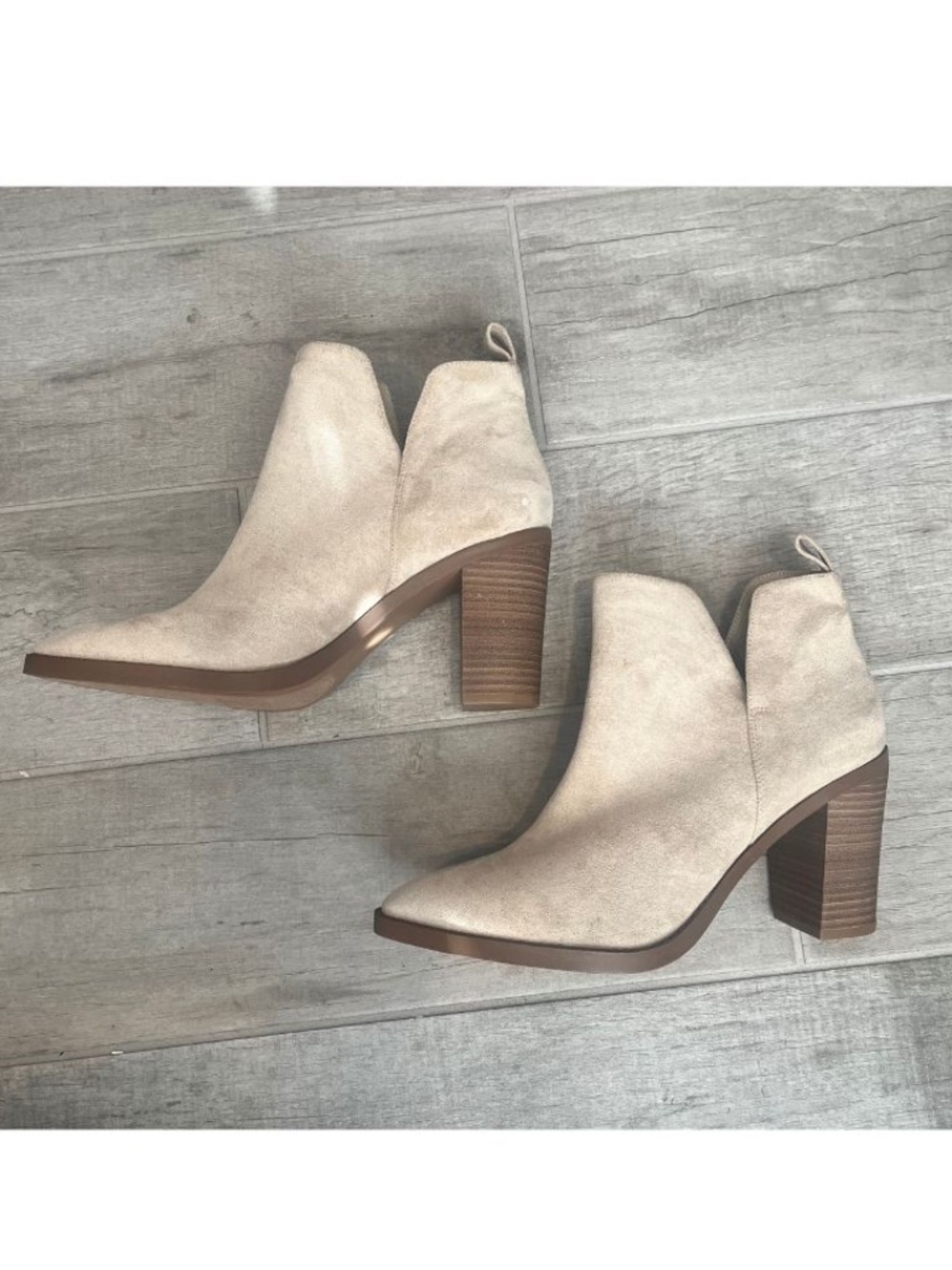 Light Tan Suede Ankle Boot